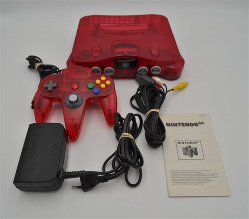 Nintendo 64 - Watermelon red - Konsol - SNR NUP16404357 (B Grade) (Genbrug)